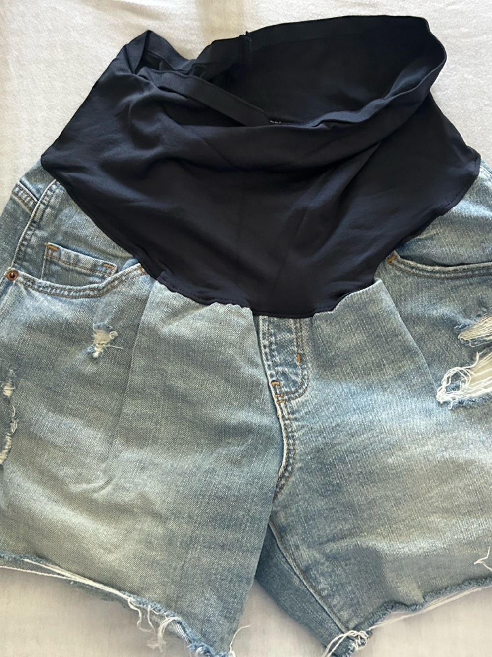 Old Navy Maternity Boyfriend Jeans with Black Panel